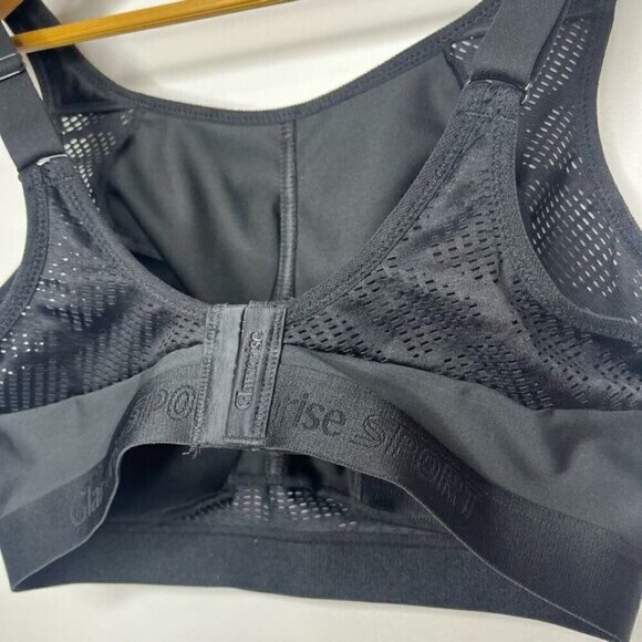 Glamorise Women's No-Sweat Mesh Wire-Free Sports Bra Black Size 36DD NWOT - Picture 5 of 9